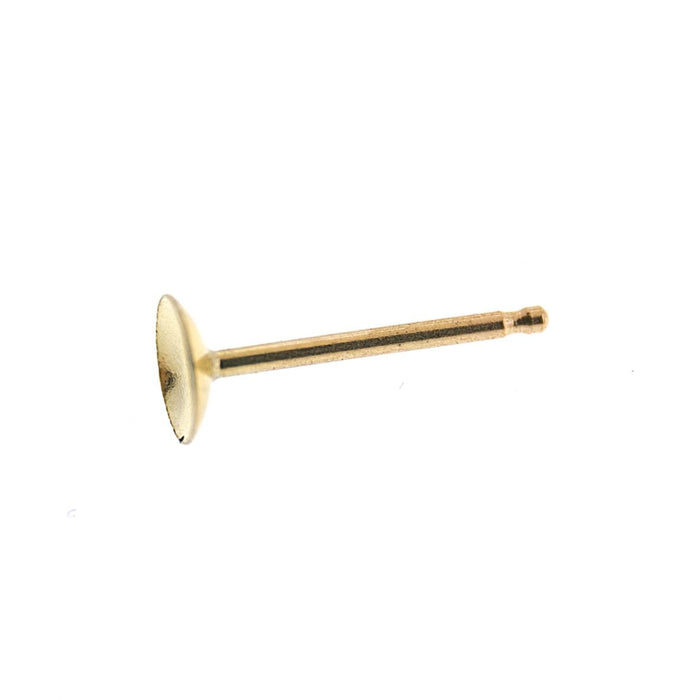 14K Yellow 4MM Cup Post  Myron Toback Inc. 14K Yellow 4MM Cup Post