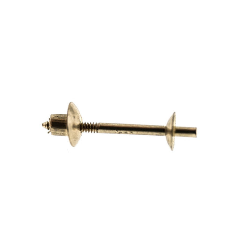 14K Yellow 4MM Threaded Post & Clutch  Myron Toback Inc. 14K Yellow 4MM Threaded Post & Clutch