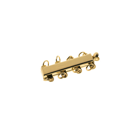 14K Yellow Bayonet 4 Strand Clasp  Myron Toback Inc. 14K Yellow Bayonet 4 Strand Clasp