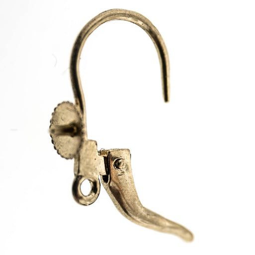 14K Yellow Lever Back with Cup for Pearl  Myron Toback Inc. 14K Yellow Lever Back with Cup for Pearl