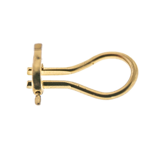 14K Yellow Medium Omega Clip Earring  Myron Toback Inc. 14K Yellow Medium Omega Clip Earring