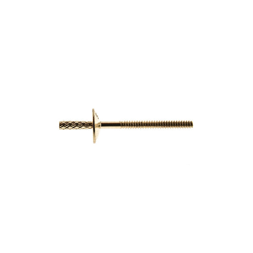 14K Yellow Screw Post with 4MM Cup & Peg  Myron Toback Inc. 14K Yellow Screw Post with 4MM Cup & Peg