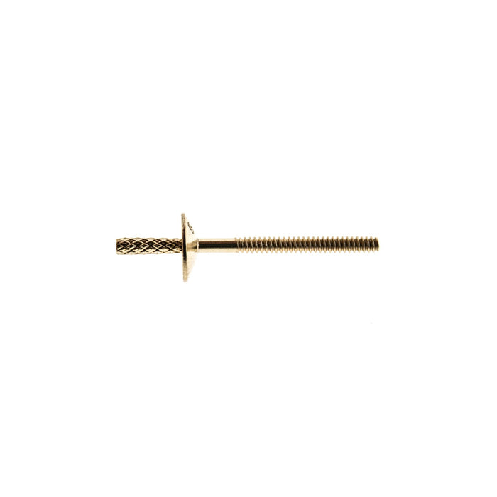 Myron Toback Inc. 14K Yellow Screw Post with 4MM Cup & Peg