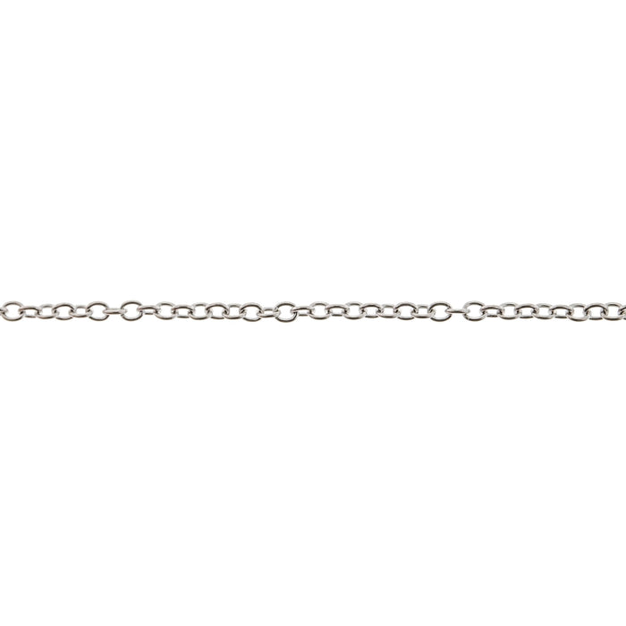 Myron Toback Inc. 18K White 1.3MM Cable Chain