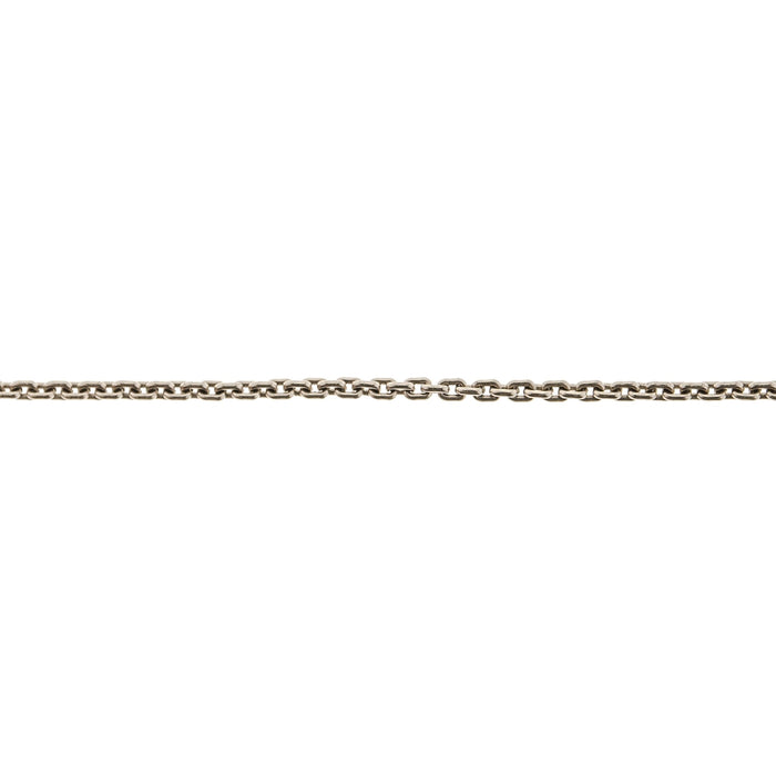 18K White 1.3MM Trace Rectangle Cable Chain  Myron Toback Inc. 18K White 1.3MM Trace Rectangle Cable Chain
