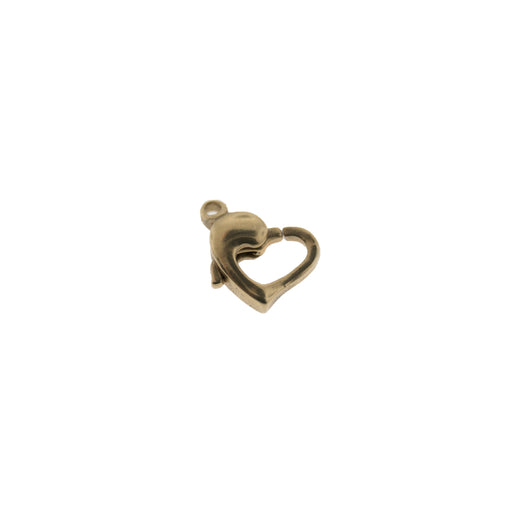 Myron Toback Inc. 18MM 14K Yellow Heart Shaped Lobster Clasp