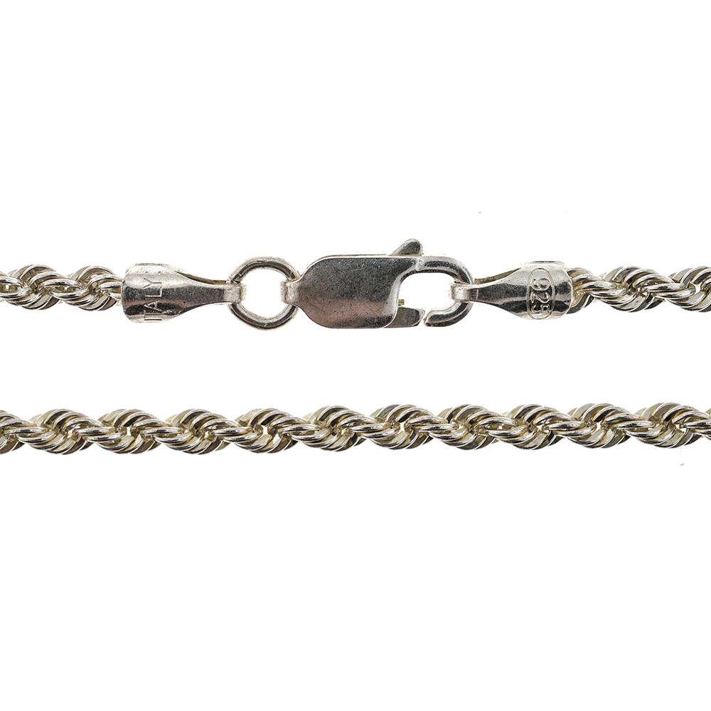 Sterling Silver 2.8MM Finished Rope Chain — Myron Toback Inc.