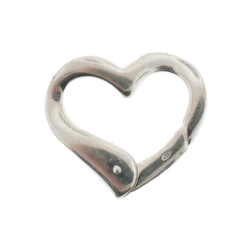 Sterling Silver Heart Clasp  Myron Toback Inc. Sterling Silver Heart Clasp