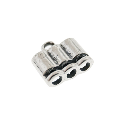 Sterling Silver Plain Slider Bead with Ring  Myron Toback Inc. Sterling Silver Plain Slider Bead with Ring