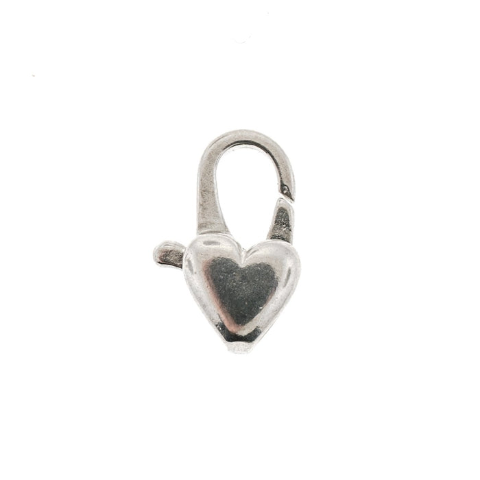Sterling Silver Heart Lobster Clasp  Myron Toback Inc. Sterling Silver Heart Lobster Clasp