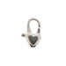 Sterling Silver Heart Lobster Clasp  Myron Toback Inc. Sterling Silver Heart Lobster Clasp