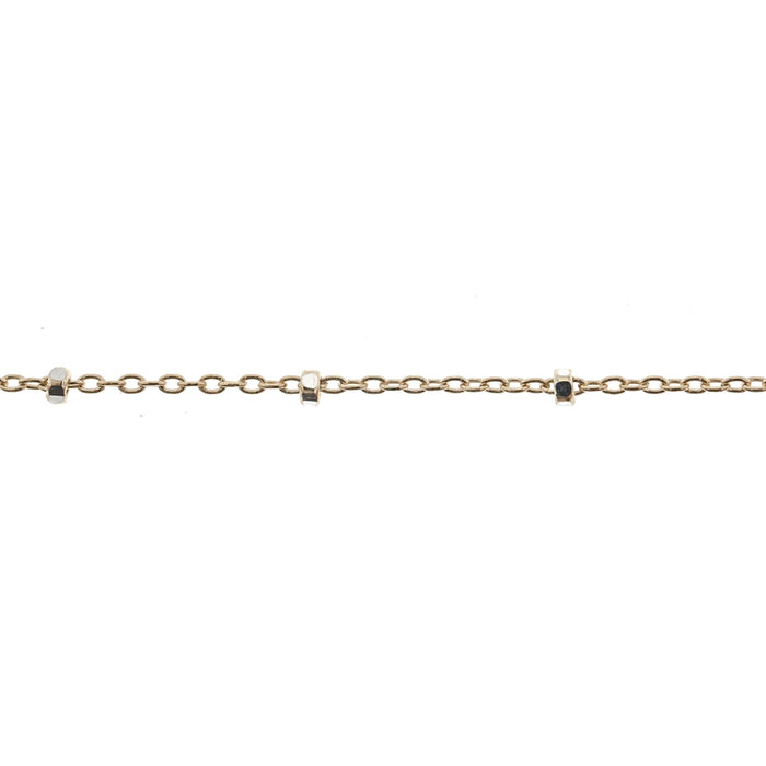 14/20 Yellow Gold-Filled 1.1MM Beaded Cable Chain  Myron Toback Inc. 14/20 Yellow Gold-Filled 1.1MM Beaded Cable Chain