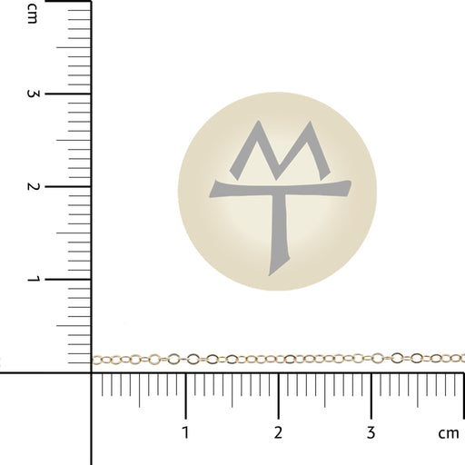 14/20 Yellow Gold-Filled 1.2MM Flat Cable Chain  Myron Toback Inc. 14/20 Yellow Gold-Filled 1.2MM Flat Cable Chain