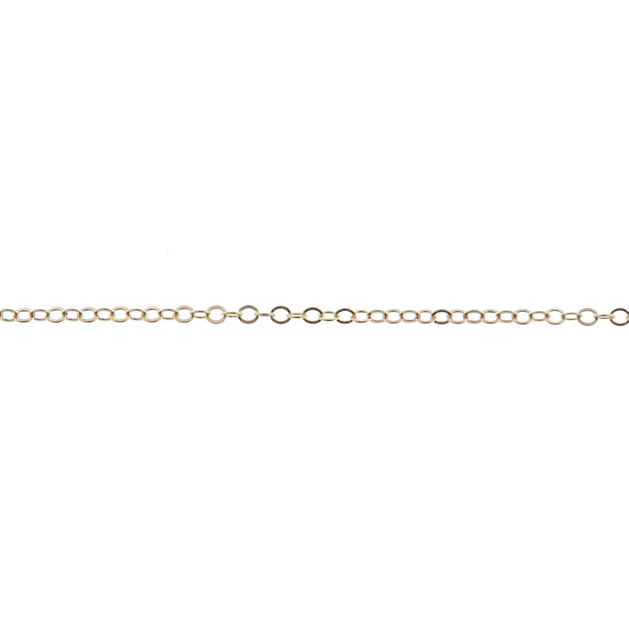 14/20 Yellow Gold-Filled 1.2MM Flat Cable Chain  Myron Toback Inc. 14/20 Yellow Gold-Filled 1.2MM Flat Cable Chain