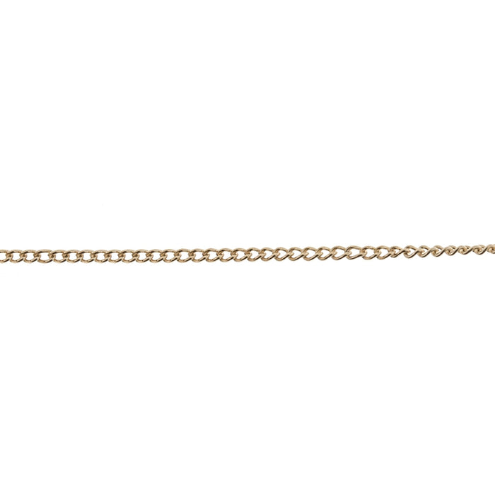 14/20 Yellow Gold-Filled 1.2MM Flat Curb Chain  Myron Toback Inc. 14/20 Yellow Gold-Filled 1.2MM Flat Curb Chain
