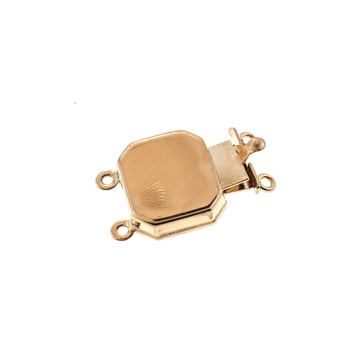 14/20 Yellow Gold-Filled 2 Strand Solid Square Lock  Myron Toback Inc. 14/20 Yellow Gold-Filled 2 Strand Solid Square Lock
