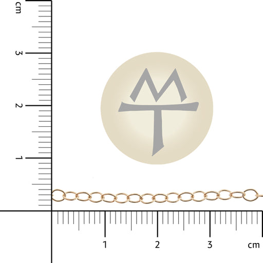 14/20 Yellow Gold-Filled 3.2MM Cable Chain  Myron Toback Inc. 14/20 Yellow Gold-Filled 3.2MM Cable Chain