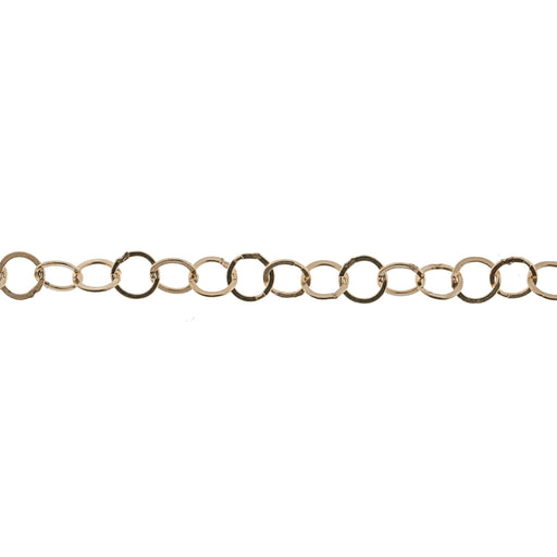 14/20 Yellow Gold-Filled 3.2MM Flat Round Cable Chain  Myron Toback Inc. 14/20 Yellow Gold-Filled 3.2MM Flat Round Cable Chain