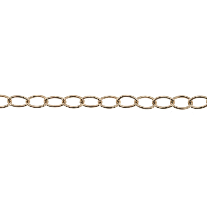 14/20 Yellow Gold-Filled 3.2MM Open Cable Chain  Myron Toback Inc. 14/20 Yellow Gold-Filled 3.2MM Open Cable Chain