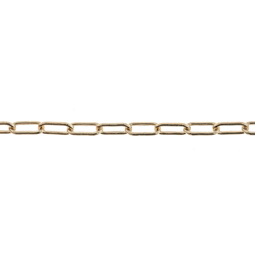 14/20 Yellow Gold-Filled 3MM Elongated Cable Chain  Myron Toback Inc. 14/20 Yellow Gold-Filled 3MM Elongated Cable Chain