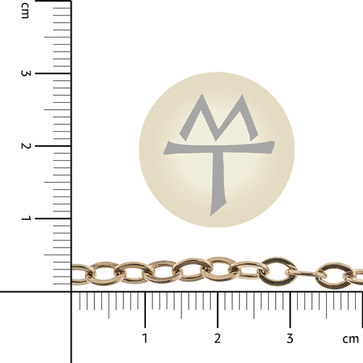 14/20 Yellow Gold-Filled 4.3MM Flat Cable Chain  Myron Toback Inc. 14/20 Yellow Gold-Filled 4.3MM Flat Cable Chain