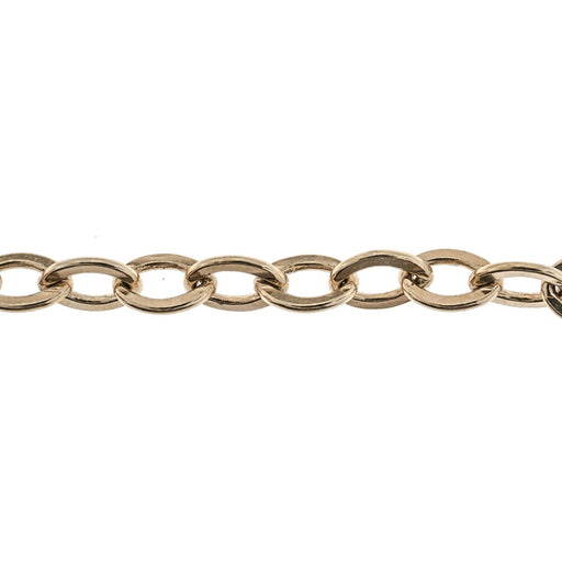 14/20 Yellow Gold-Filled 4.3MM Flat Cable Chain  Myron Toback Inc. 14/20 Yellow Gold-Filled 4.3MM Flat Cable Chain