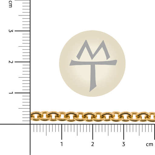 14/20 Yellow Gold-Filled 4.4MM Cable Chain  Myron Toback Inc. 14/20 Yellow Gold-Filled 4.4MM Cable Chain