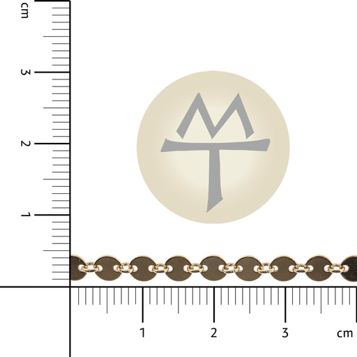 14/20 Yellow Gold-Filled 4MM Round Disc Chain  Myron Toback Inc. 14/20 Yellow Gold-Filled 4MM Round Disc Chain