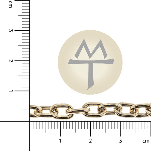 14/20 Yellow Gold-Filled 5.3MM Beveled Cable Chain  Myron Toback Inc. 14/20 Yellow Gold-Filled 5.3MM Beveled Cable Chain