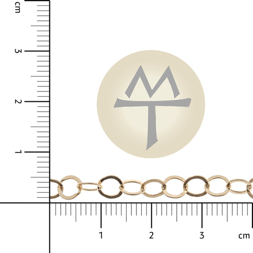 14/20 Yellow Gold-Filled 5.3MM Flat Round Cable Chain  Myron Toback Inc. 14/20 Yellow Gold-Filled 5.3MM Flat Round Cable Chain