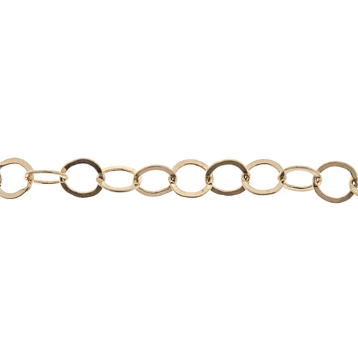 14/20 Yellow Gold-Filled 5.3MM Flat Round Cable Chain  Myron Toback Inc. 14/20 Yellow Gold-Filled 5.3MM Flat Round Cable Chain