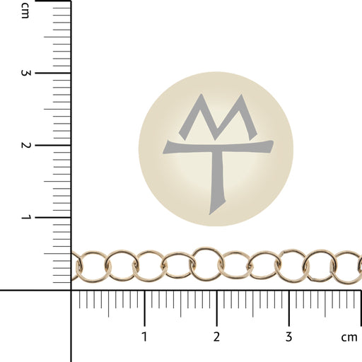 14/20 Yellow Gold-Filled 5.3MM Round Cable Chain  Myron Toback Inc. 14/20 Yellow Gold-Filled 5.3MM Round Cable Chain