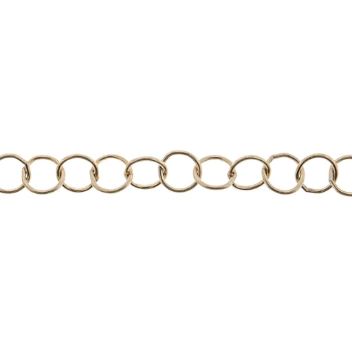 14/20 Yellow Gold-Filled 5.3MM Round Cable Chain  Myron Toback Inc. 14/20 Yellow Gold-Filled 5.3MM Round Cable Chain