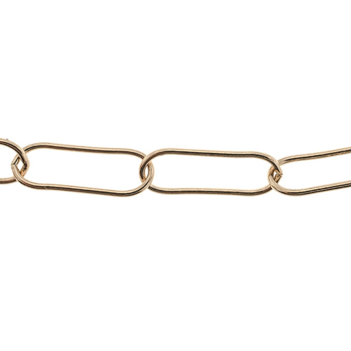 14/20 Yellow Gold-Filled 5MM Elongated Cable Chain  Myron Toback Inc. 14/20 Yellow Gold-Filled 5MM Elongated Cable Chain