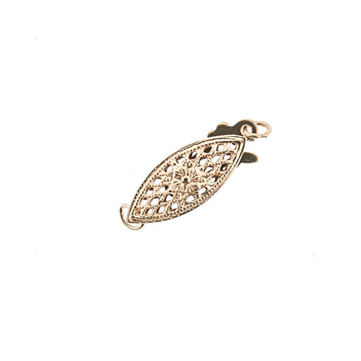 Gold Filled Filigree Fish Hook Lock  Myron Toback Inc. Gold Filled Filigree Fish Hook Lock