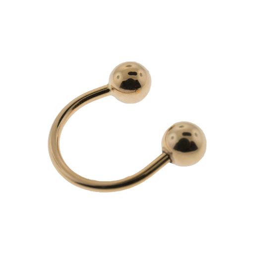 14/20 Yellow Gold-Filled Horse Shoe Key Ring W/ Ball  Myron Toback Inc. 14/20 Yellow Gold-Filled Horse Shoe Key Ring W/ Ball