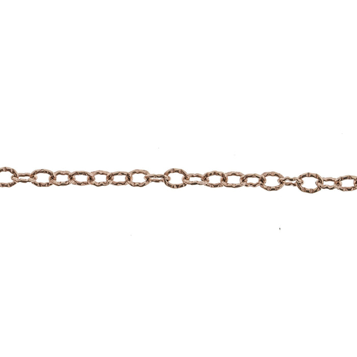 14/20 Pink Gold-Filled 1.8MM Knurled Cable Chain  Myron Toback Inc. 14/20 Pink Gold-Filled 1.8MM Knurled Cable Chain