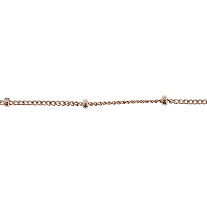 14/20 Pink Gold-Filled 1MM Curb Satellite Chain  Myron Toback Inc. 14/20 Pink Gold-Filled 1MM Curb Satellite Chain