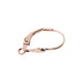 14/20 Pink Gold-Filled Fleur-De-Lis Lever Back with Ring  Myron Toback Inc. 14/20 Pink Gold-Filled Fleur-De-Lis Lever Back with Ring