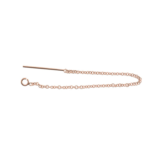 Myron Toback Inc. Gold Filled Pink U-Threader Cable Chain Drop with Ring Earring