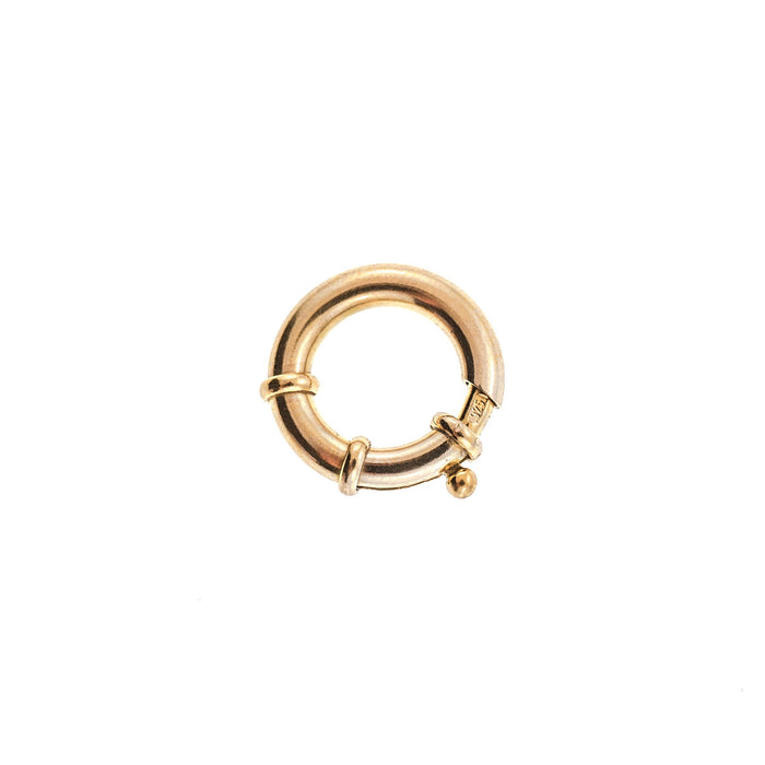 Myron Toback Inc. Gold Plated Plain Bolt Spring Ring