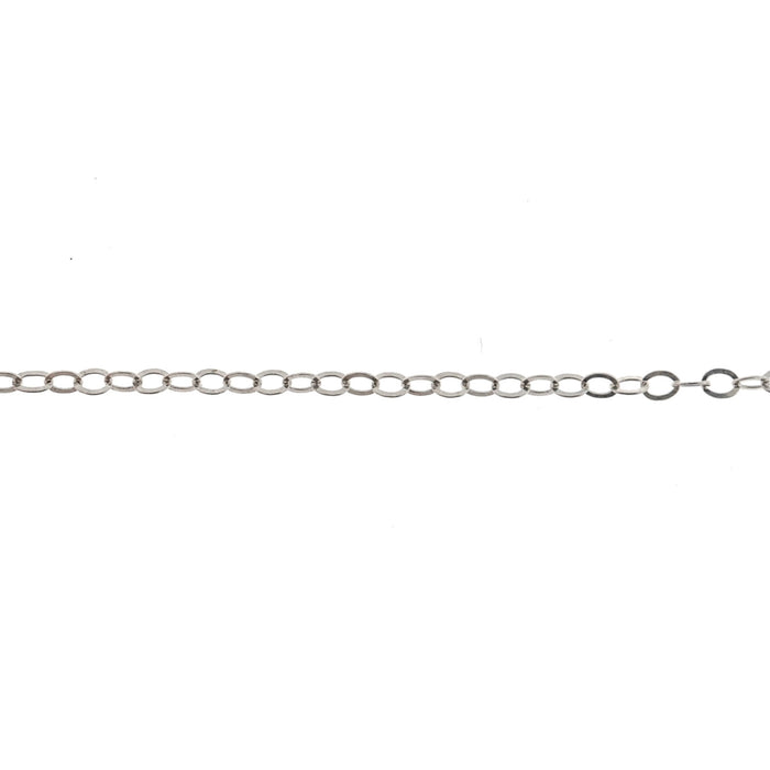 Sterling Silver 1.2MM Flat Cable Chain  Myron Toback Inc. Sterling Silver 1.2MM Flat Cable Chain