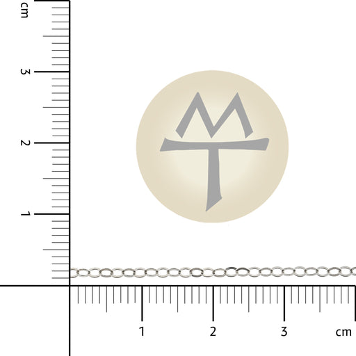 Sterling Silver 1.6MM Flat Cable Chain  Myron Toback Inc. Sterling Silver 1.6MM Flat Cable Chain
