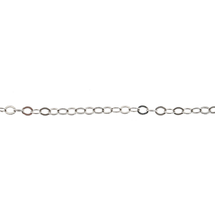 Sterling Silver 1.6MM Flat Open Cable Chain  Myron Toback Inc. Sterling Silver 1.6MM Flat Open Cable Chain