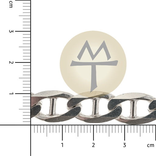 Sterling Silver 10.25MM Flat Anchor Chain  Myron Toback Inc. Sterling Silver 10.25MM Flat Anchor Chain