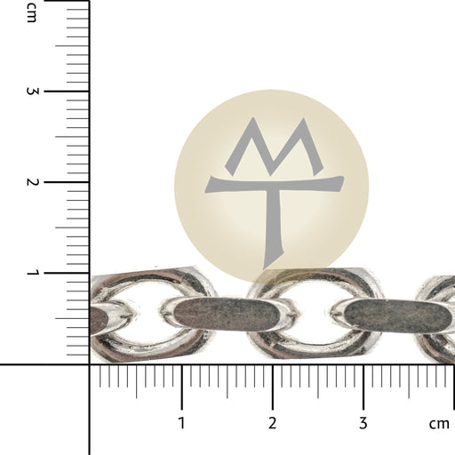 Sterling Silver 10MM Diamond Cut Cable Chain  Myron Toback Inc. Sterling Silver 10MM Diamond Cut Cable Chain