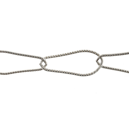 Sterling Silver 10MM Pear Knurked Chain  Myron Toback Inc. Sterling Silver 10MM Pear Knurked Chain