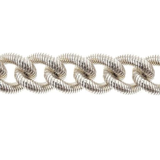 Sterling Silver 10MM Twisted Curb/Cuban Chain  Myron Toback Inc. Sterling Silver 10MM Twisted Curb/Cuban Chain