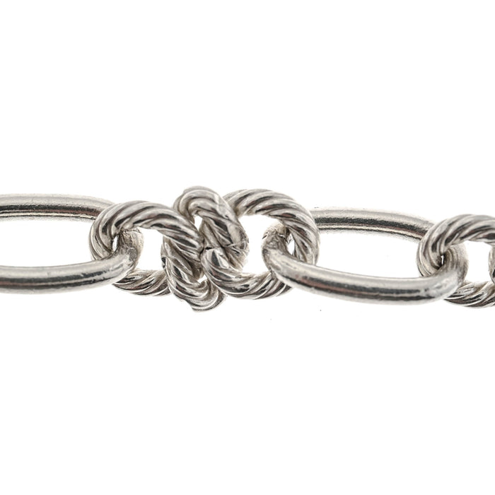 Sterling Silver 11.5MM Fancy Link Chain  Myron Toback Inc. Sterling Silver 11.5MM Fancy Link Chain