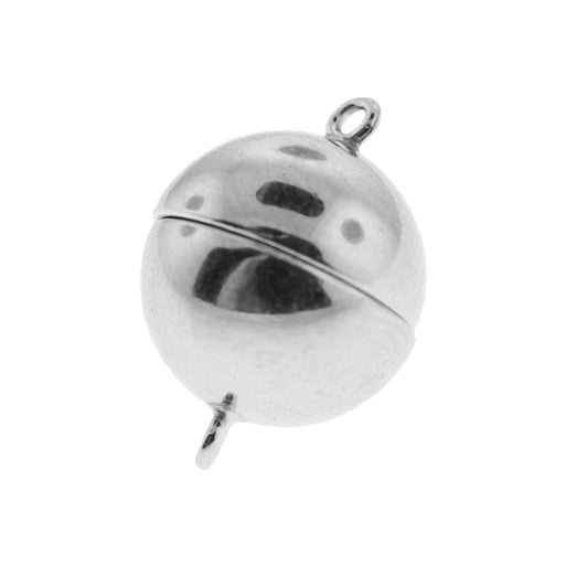 Sterling Silver 12MM Shiny Magnetic Ball Clasp  Myron Toback Inc. Sterling Silver 12MM Shiny Magnetic Ball Clasp